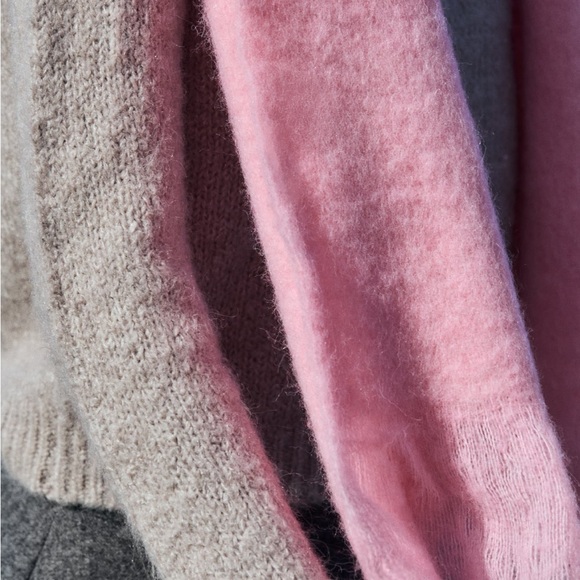 Zara Pink Fringed Scarf - Picture 2 of 7